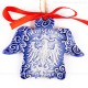 Bundesadler - Wappen - Engelform, blau, handgefertigte Keramik, Weihnachtsbaum-Hänger 2