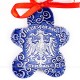 Bundesadler - Wappen - Keksform, blau, handgefertigte Keramik, Christbaumschmuck 2