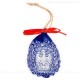 Bundesadler - Wappen - Weihnachtsmann-form, blau, handgefertigte Keramik, Baumschmuck zu Weihnachten 1