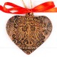Bundesadler - Wappen - Herzform, braun, handgefertigte Keramik, Weihnachtsbaum-Hänger 2