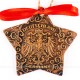 Bundesadler - Wappen - Sternform, braun, handgefertigte Keramik, Christbaumschmuck 2