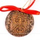 Bundesadler - Wappen - runde form, braun, handgefertigte Keramik, Weihnachtsbaumschmuck 2