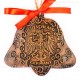 Bundesadler - Wappen - Glockenform, braun, handgefertigte Keramik, Baumschmuck zu Weihnachten 2