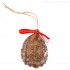 Bundesadler - Wappen - Weihnachtsmann-form, braun, handgefertigte Keramik, Baumschmuck zu Weihnachten