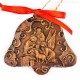 Heilige Familie - Glockenform, braun, handgefertigte Keramik, Baumschmuck zu Weihnachten 2