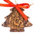 Heilige Familie - Weihnachtsbaum-form, braun, handgefertigte Keramik, Weihnachtsbaumschmuck