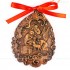 Heilige Familie - Weihnachtsmann-form, braun, handgefertigte Keramik, Baumschmuck zu Weihnachten