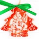 Heilige Familie - Weihnachtsbaum-form, rot, handgefertigte Keramik, Weihnachtsbaumschmuck 2