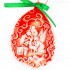 Heilige Familie - Weihnachtsmann-form, rot, handgefertigte Keramik, Baumschmuck zu Weihnachten