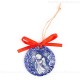 Weihnachtsengel - runde form, blau, handgefertigte Keramik, Weihnachtsbaumschmuck 1