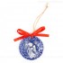 Weihnachtsengel - runde form, blau, handgefertigte Keramik, Weihnachtsbaumschmuck
