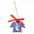 Weihnachtsengel - Engelform, blau, handgefertigte Keramik, Weihnachtsbaum-Hänger