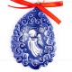 Weihnachtsengel - Weihnachtsmann-form, blau, handgefertigte Keramik, Baumschmuck zu Weihnachten 2