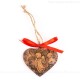 Weihnachtsengel - Herzform, braun, handgefertigte Keramik, Weihnachtsbaum-Hänger 1