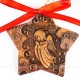 Weihnachtsengel - Sternform, braun, handgefertigte Keramik, Christbaumschmuck 2