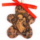 Weihnachtsengel - Keksform, braun, handgefertigte Keramik, Christbaumschmuck 2