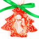 Weihnachtsengel - Weihnachtsbaum-form, rot, handgefertigte Keramik, Weihnachtsbaumschmuck 2