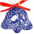 Weihnachtsvogel - Glockenform, blau, handgefertigte Keramik, Baumschmuck zu Weihnachten