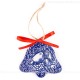 Weihnachtsvogel - Glockenform, blau, handgefertigte Keramik, Baumschmuck zu Weihnachten 1