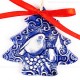 Weihnachtsvogel - Weihnachtsbaum-form, blau, handgefertigte Keramik, Weihnachtsbaumschmuck 2