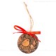 Weihnachtsvogel - runde form, braun, handgefertigte Keramik, Weihnachtsbaumschmuck 1