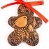 Weihnachtsvogel - Keksform, braun, handgefertigte Keramik, Christbaumschmuck