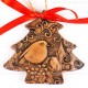 Weihnachtsvogel - Weihnachtsbaum-form, braun, handgefertigte Keramik, Weihnachtsbaumschmuck 2