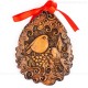 Weihnachtsvogel - Weihnachtsmann-form, braun, handgefertigte Keramik, Baumschmuck zu Weihnachten 2