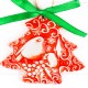 Weihnachtsvogel - Weihnachtsbaum-form, rot, handgefertigte Keramik, Weihnachtsbaumschmuck 2