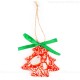 Weihnachtsvogel - Weihnachtsbaum-form, rot, handgefertigte Keramik, Weihnachtsbaumschmuck 1