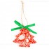Weihnachtsvogel - Weihnachtsbaum-form, rot, handgefertigte Keramik, Weihnachtsbaumschmuck