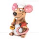 Keramik Gartenstecker - Ratatouille Ratte Mini-Chefkoch - Gartendeko 1