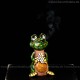 Keramik Räuchermännchen - Frosch mit Blume - Räucherfigur und Dekofigur 2