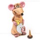 Keramik Räuchermännchen - Ratte mit Käse - Räucherfigur und Dekofigur 1