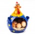 Eierkorb Huhn aus Keramik - Tischdeko und Osterdeko