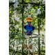 Gartenstecker Hahn blau mit hängenden Füßen 5