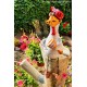Gartenstecker weiße Henne mit Aperol Glas - Kantenhocker 2