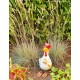 Gartenstecker weiße Henne mit Aperol Glas - Kantenhocker 3