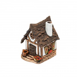 Teelichthaus und Duftlampe mit weißem Schornstein