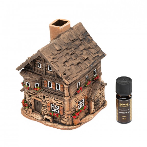 Teelichthaus und Duftlampe Holz- und Steinhaus