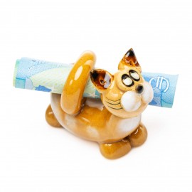 Keramik Figur Geldgeschenk Katze