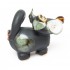 Keramikfigur Geldgeschenk schwarzer Hund